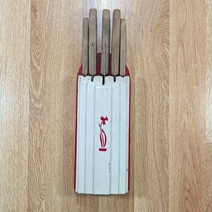 Vintage Nuway knife holder with knives, 1930's